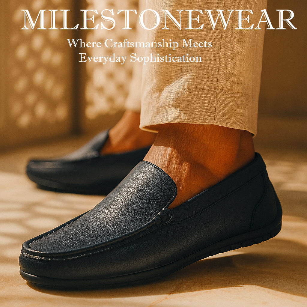 Milestonewear Premium Handcrafted Navy Loafers — Crafted for Everyday Elegance