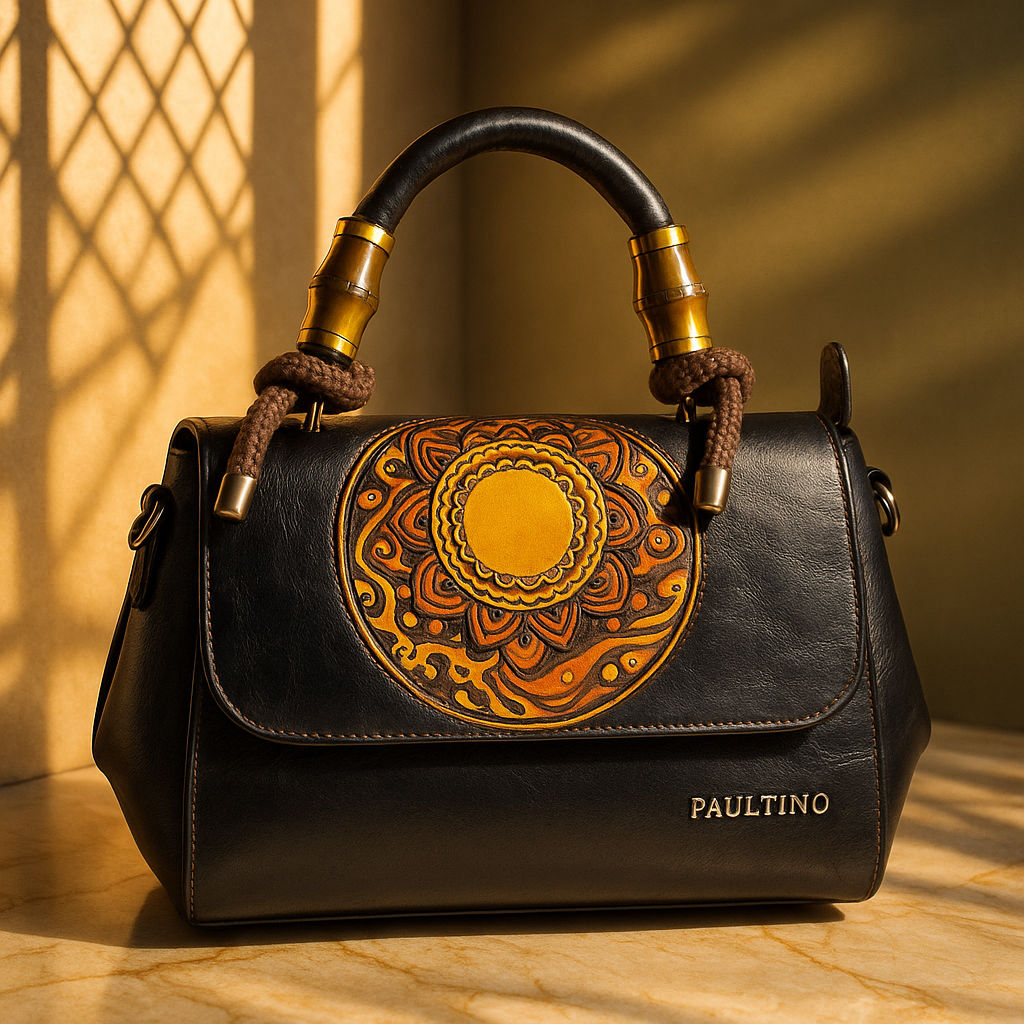 Milestonewear Mandala Art Handcrafted Faux Leather Bag