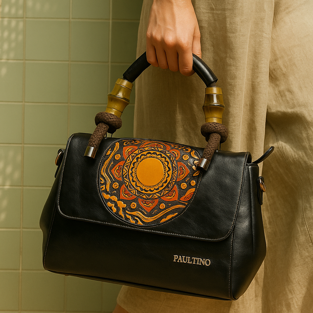 Milestonewear Mandala Art Handcrafted Faux Leather Bag