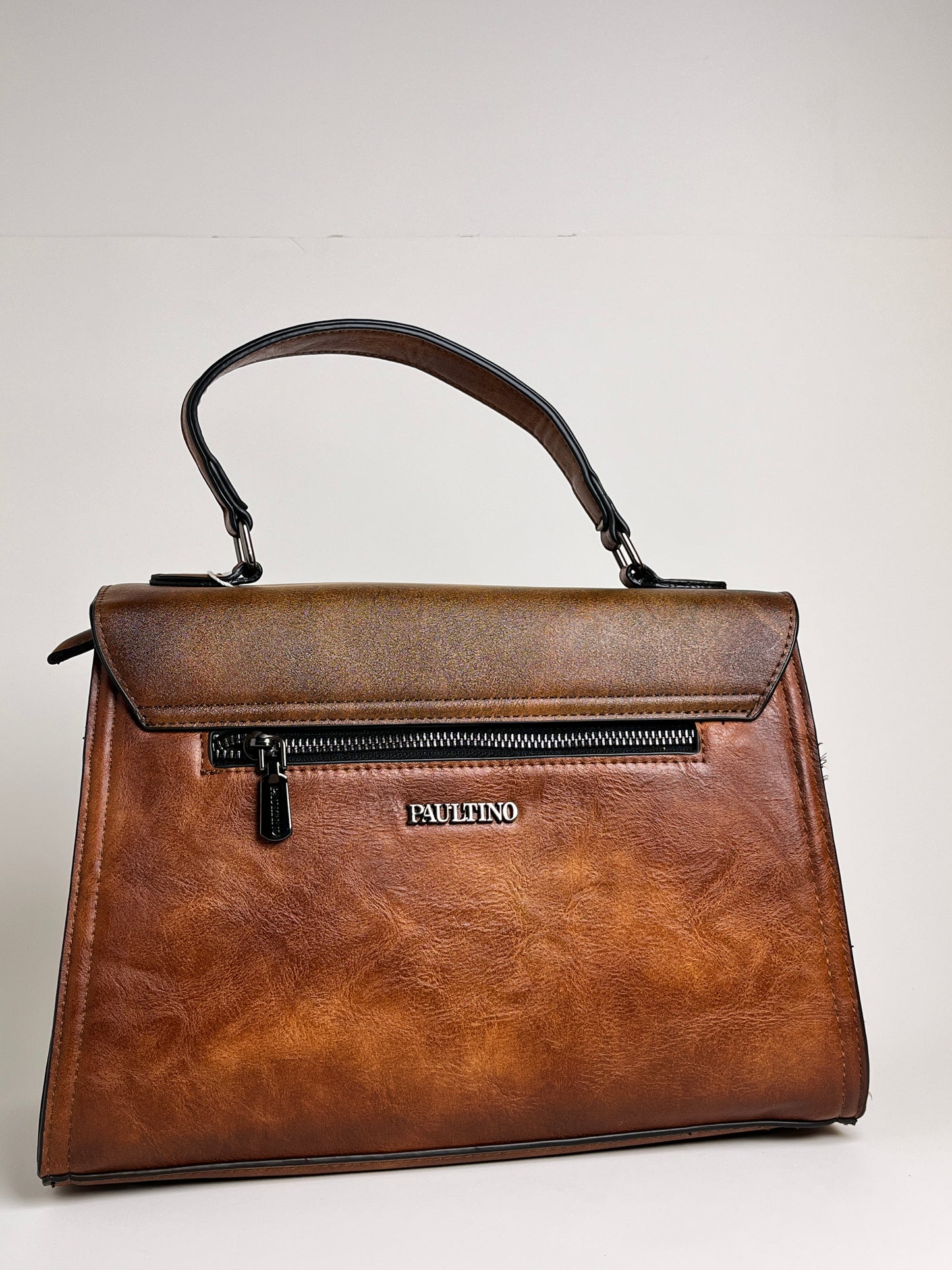 “Artisan Leather Tote Bag – Handcrafted Vintage Satchel with Embossed Rabbit Design”