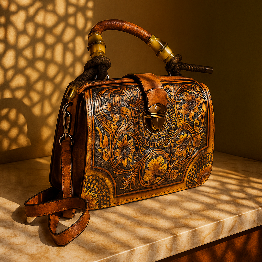 Milestonewear – The Golden Bloom Handcrafted Art Bag