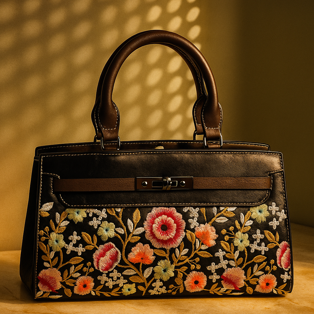 Milestonewear – The Noir Bloom Embroidered Handbag (Copy)