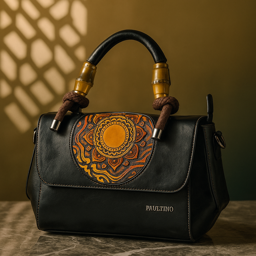 Milestonewear Mandala Art Handcrafted Faux Leather Bag