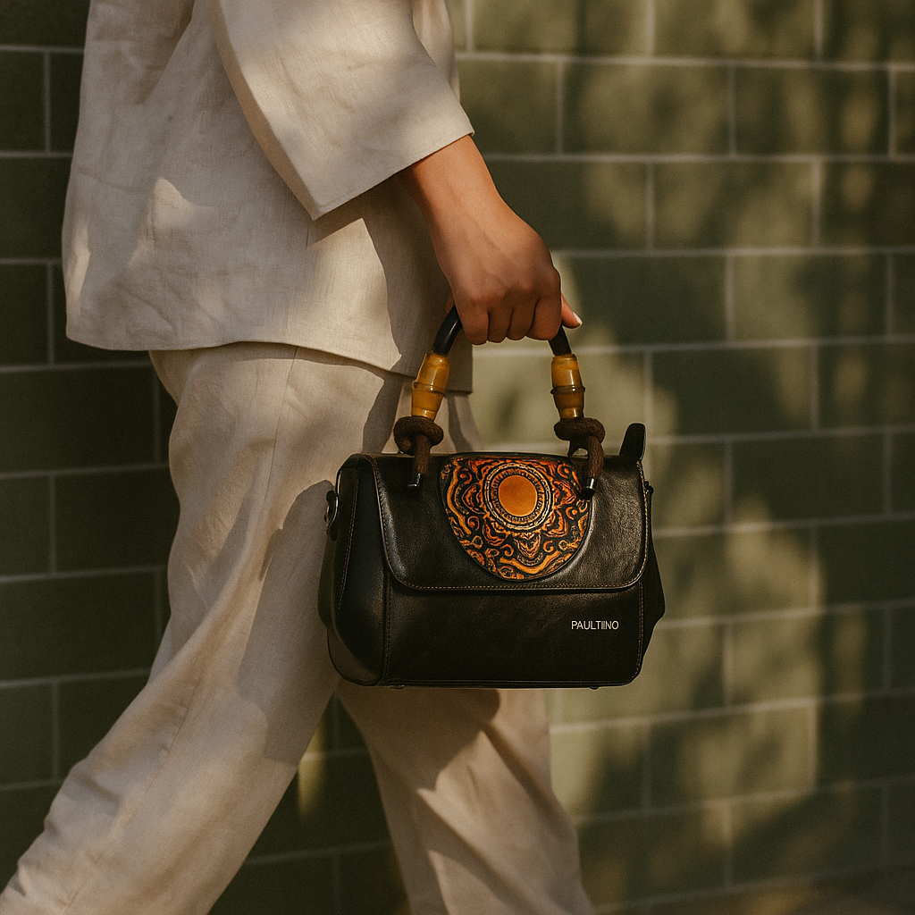 Milestonewear Mandala Art Handcrafted Faux Leather Bag