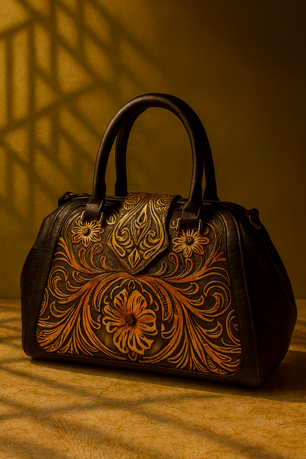 Milestonewear - The Regal Bloom Embossed Handbag