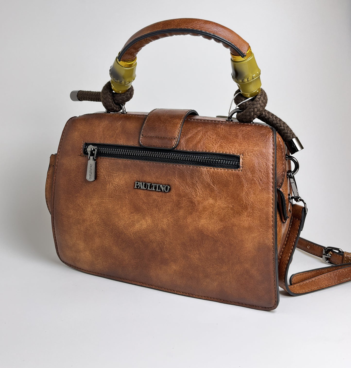 Vintage Floral Carved Leather Handbag – Women’s Crossbody Satchel